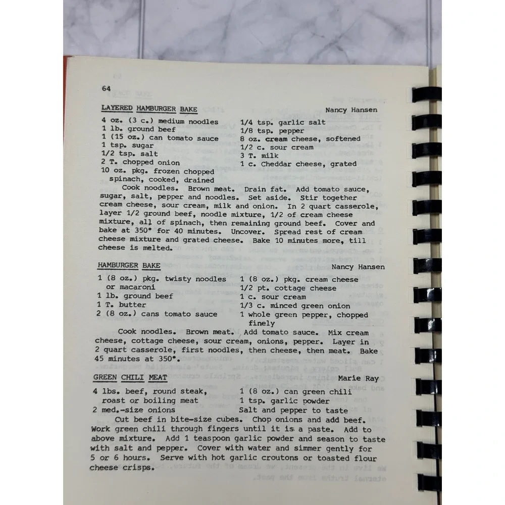 Vintage 1980 Coolidge Ward Relief Society Cookbook LDS Community Recipes Orange
